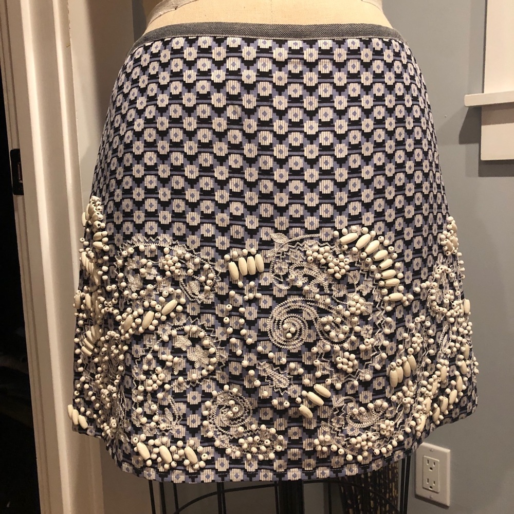 Nanette Lepore Beaded and Embroidered Skirt-6